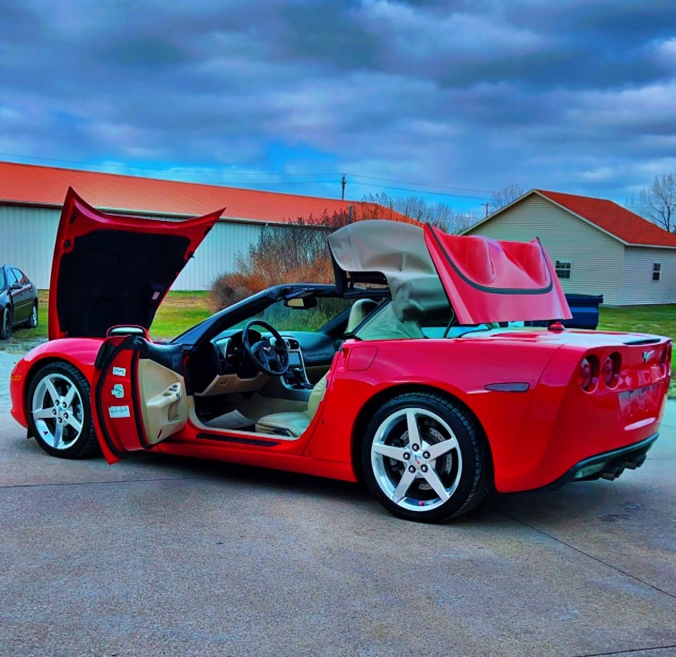 Red Corvette Detail