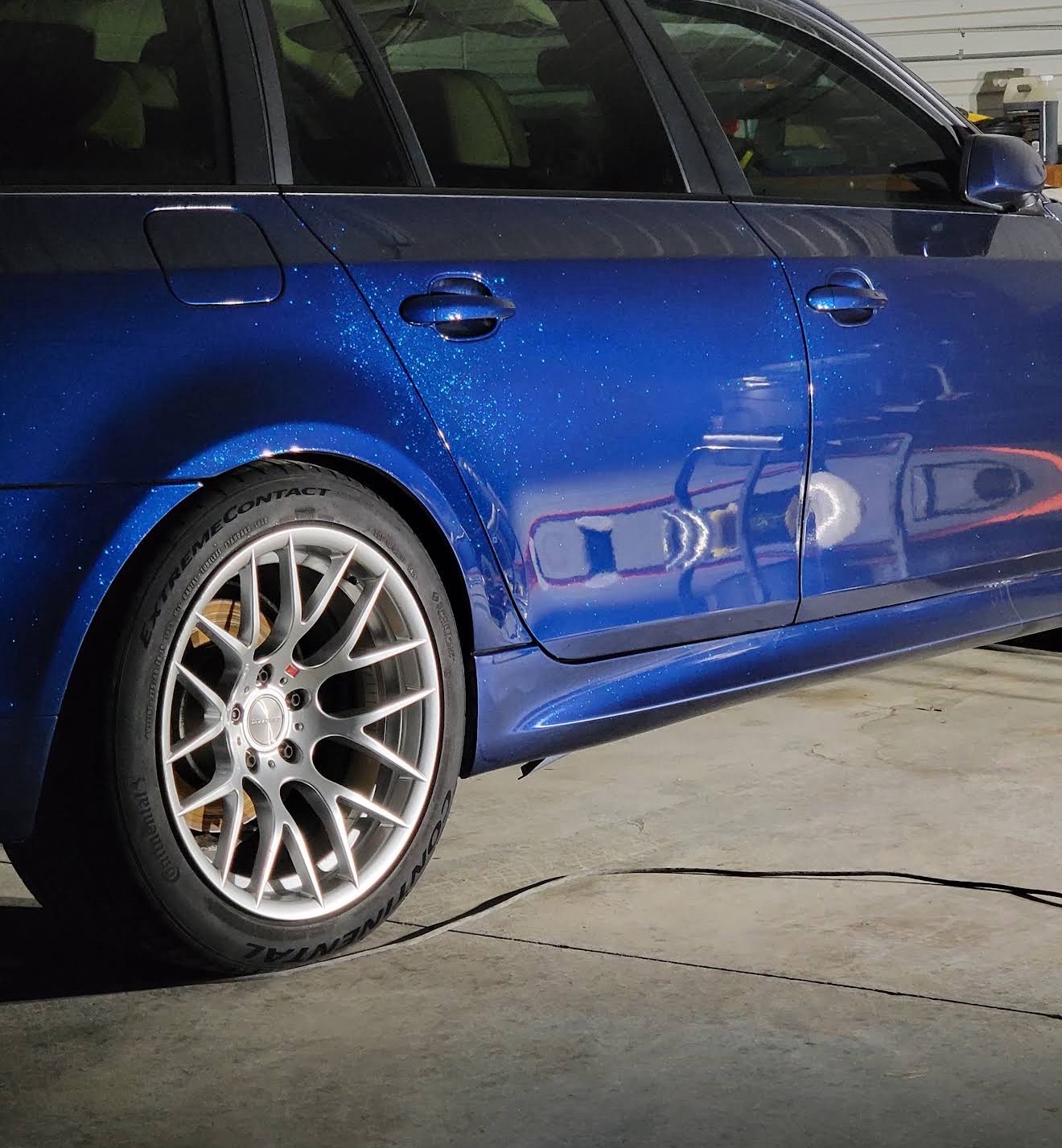 Blue Car Detail Work